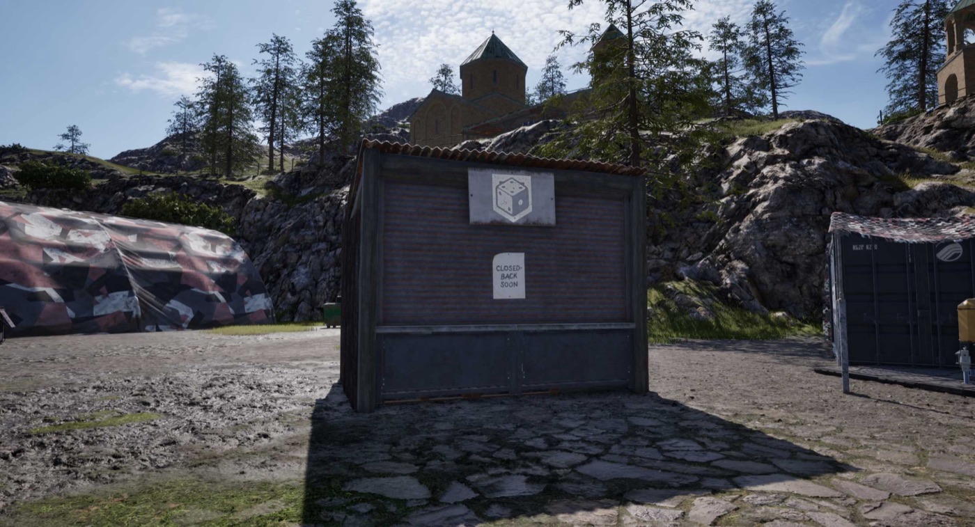 Wager vendor stall, shuttered